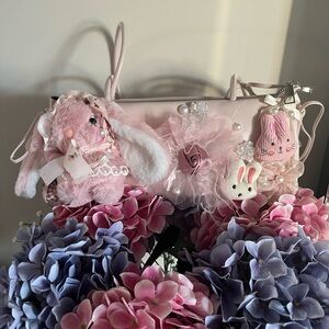 Pink Floral Easter Shoulder Bag